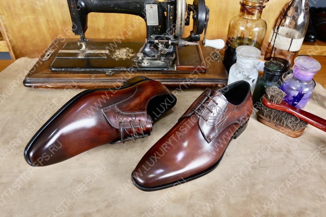 BERLUTI SCARS DEMESURE OXFORD BROWN S4690-V2