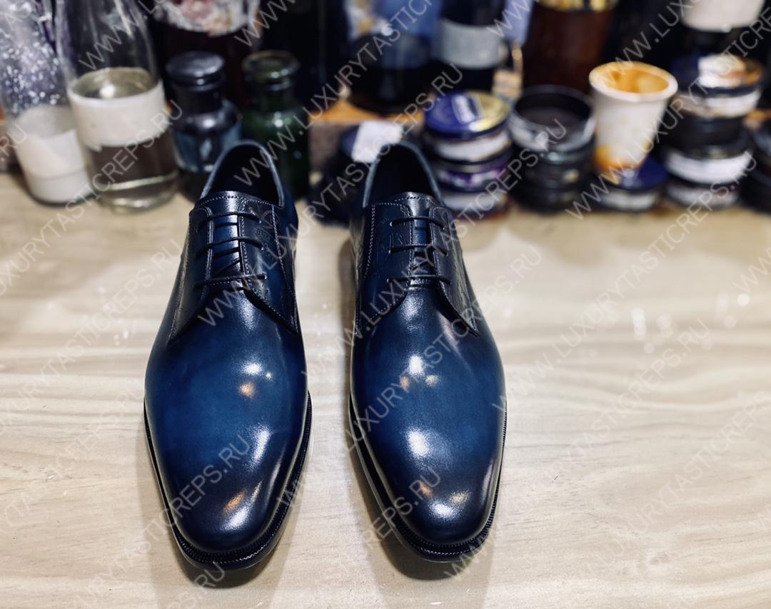 BERLUTI SCARS DEMESURE OXFORD NAVY S4690-V2