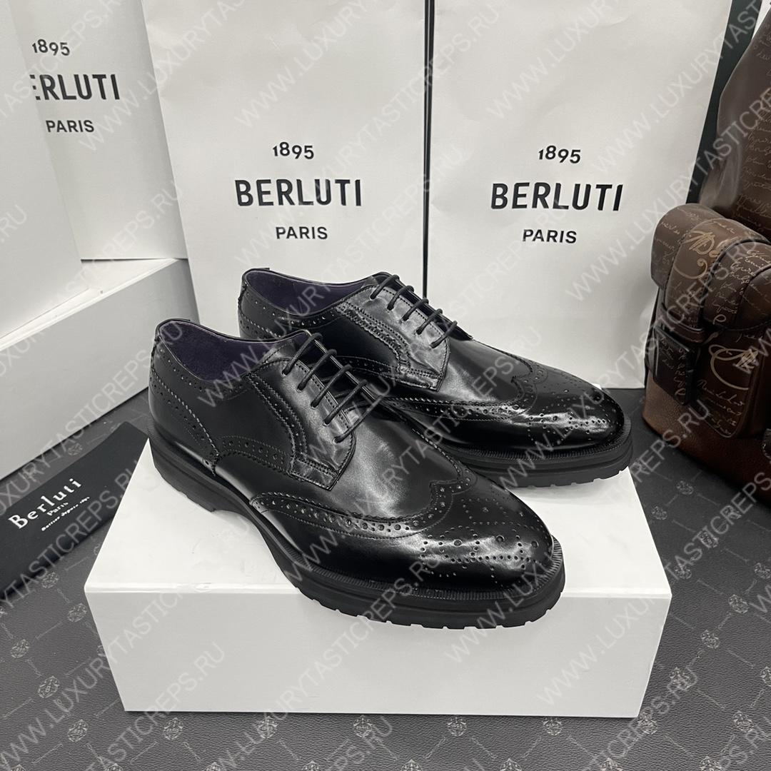 BERLUTI NEW PHYSIO OXFORD BLACK S4161-V1