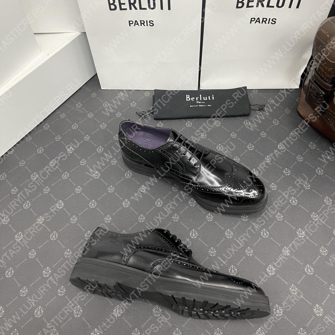 BERLUTI NEW PHYSIO OXFORD BLACK S4161-V1