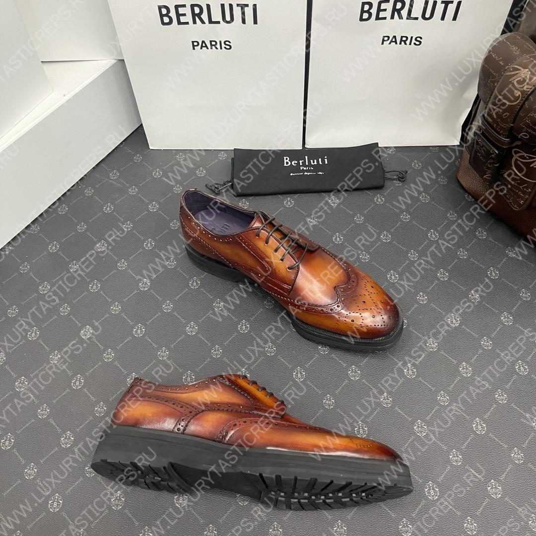 BERLUTI NEW PHYSIO OXFORD INTENSE COCOA S4161-V1