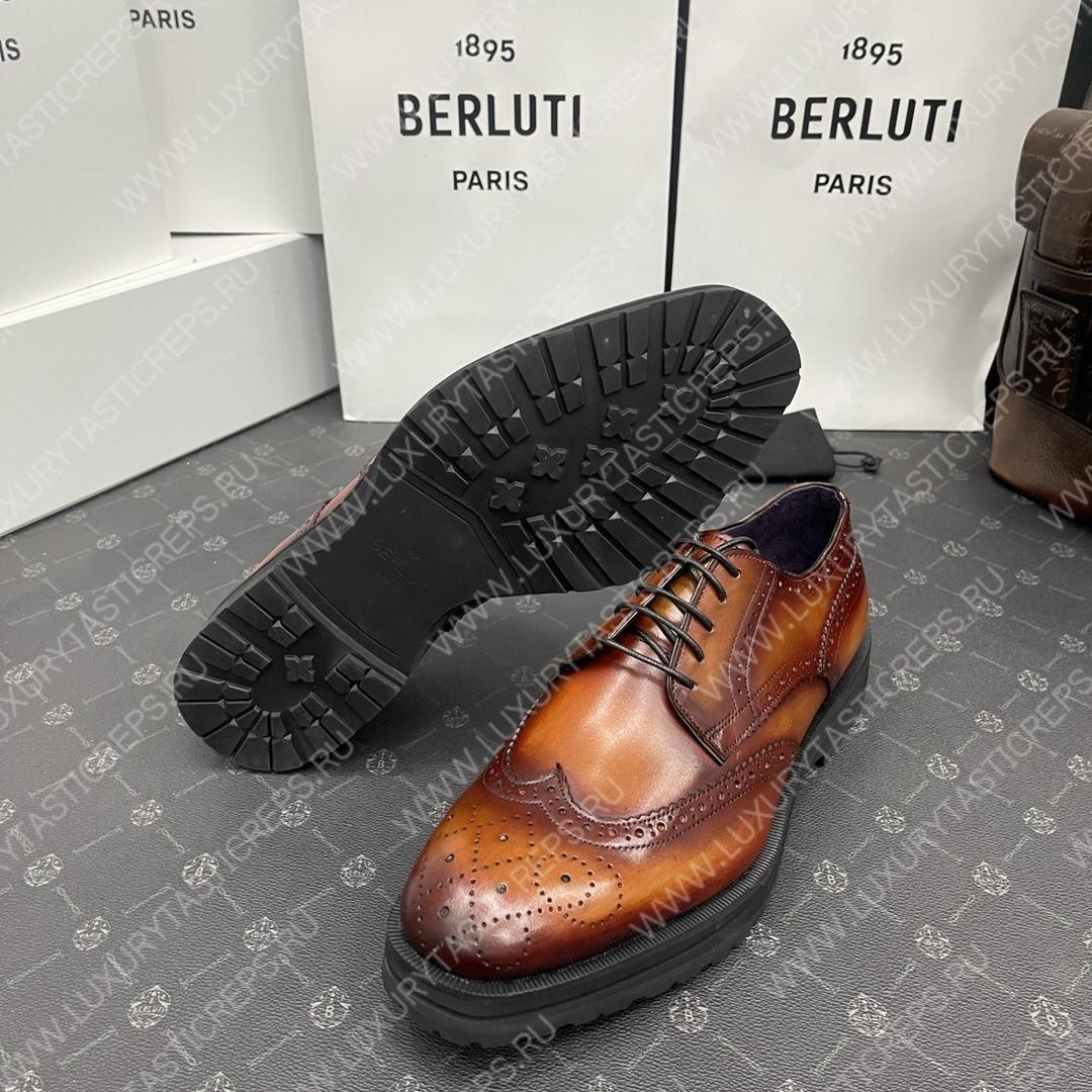 BERLUTI NEW PHYSIO OXFORD INTENSE COCOA S4161-V1