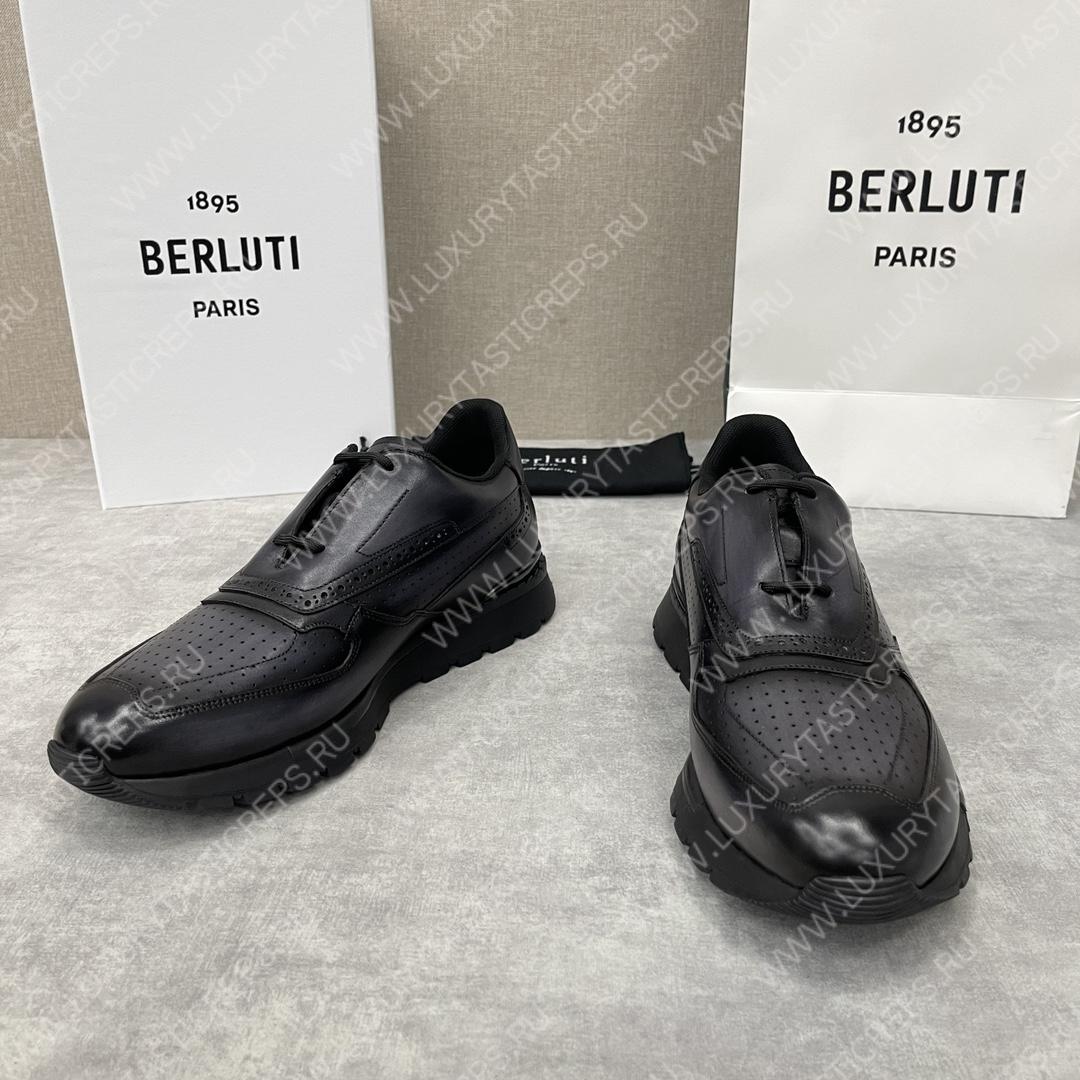 BERLUTI SCRITTO GOLF SHOE NERO GRIGIO S6072-V2