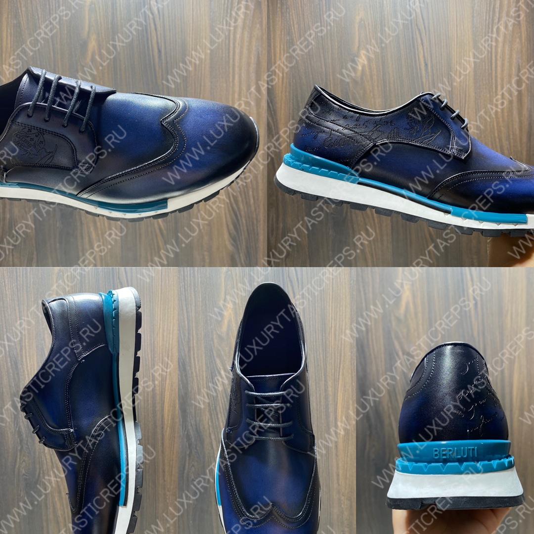 BERLUTI SNEAKERS BLUE S5500