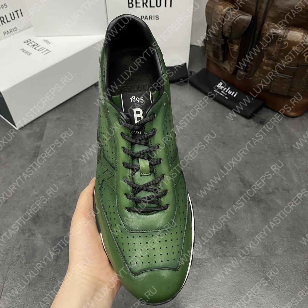BERLUTI FAST TRACK SNEAKER LIGHT GREEN S5425-V2