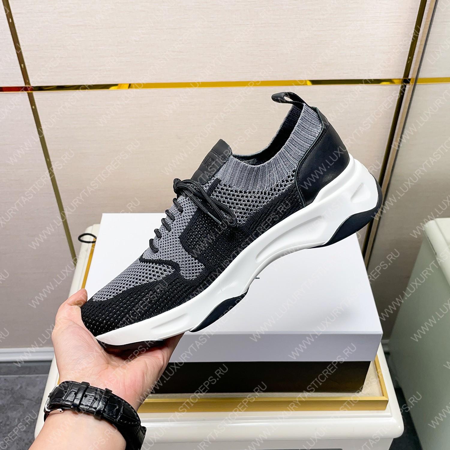 BERLUTI SHADOW KNIT SNEAKERS GREY S4918