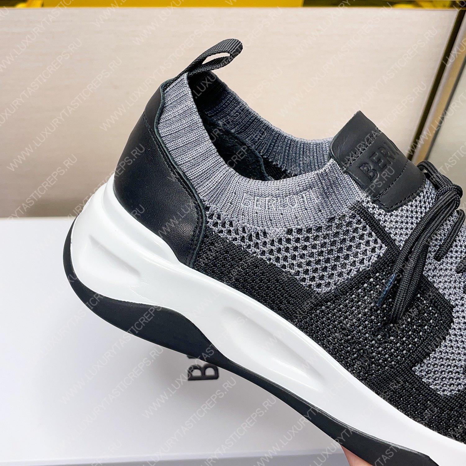 BERLUTI SHADOW KNIT SNEAKERS GREY S4918