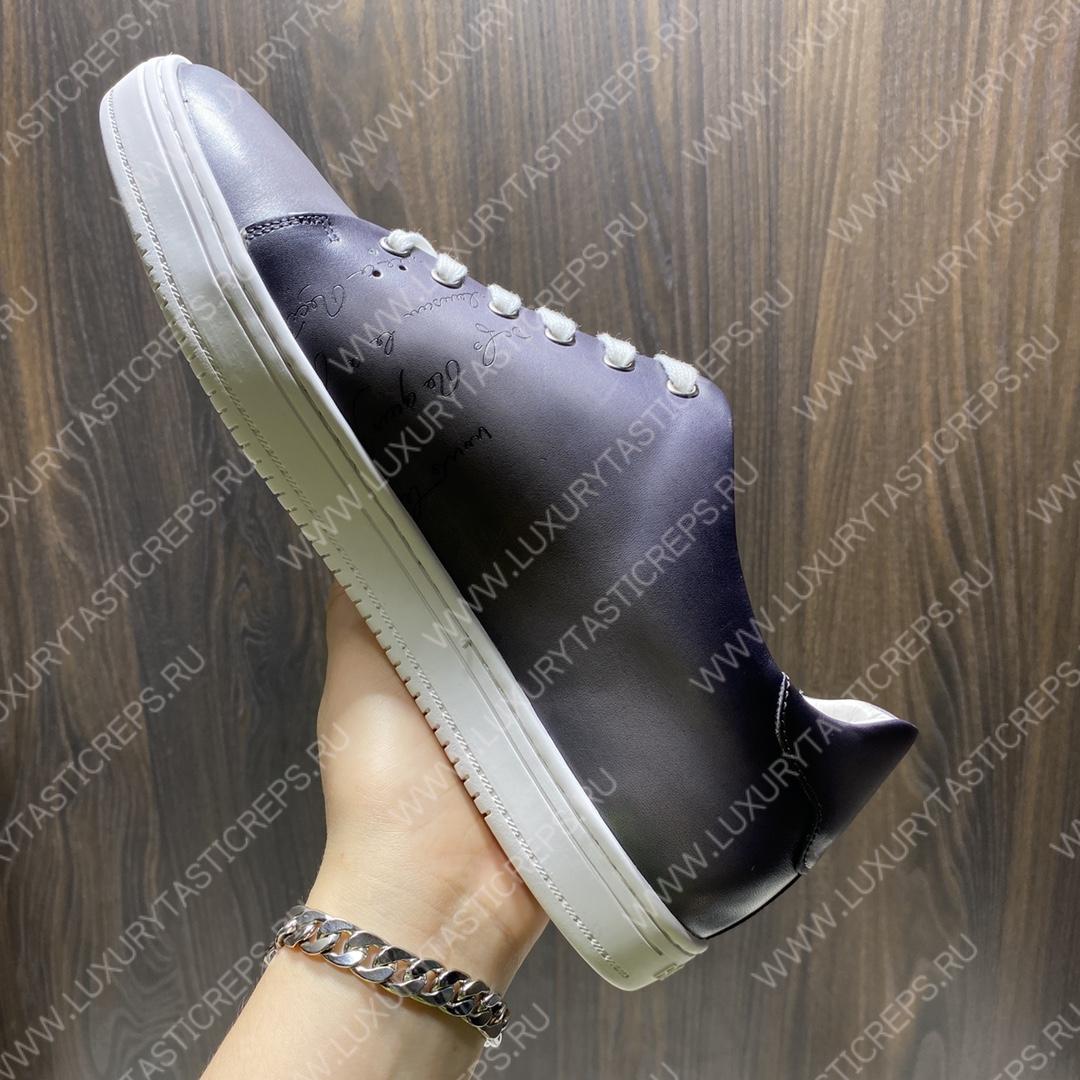 BERLUTI PLAYTIME SCRITTO SNEAKER LIGHT ALUMINUM S5330-V2
