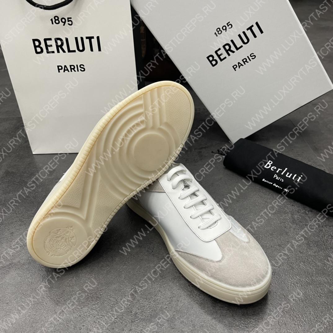BERLUTI PLAYTIME SCRITTO SNEAKER WHITE S5830-BA8