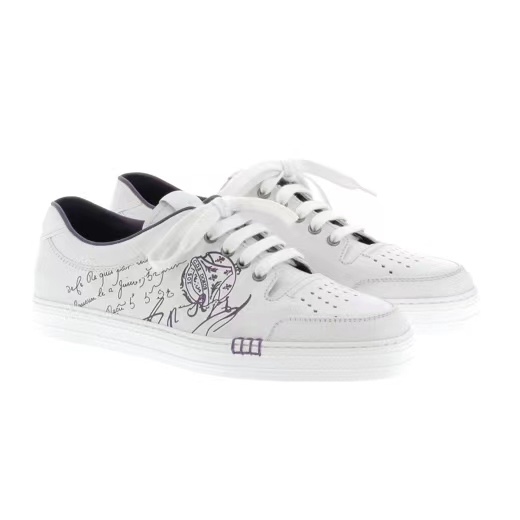 BERLUTI PLAYTIME SCRITTO SNEAKER WHITE S5304-V31