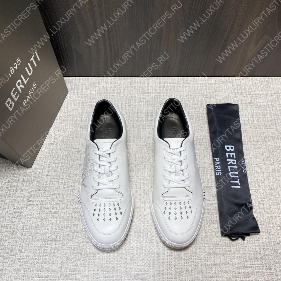 BERLUTI PLAYTIME SCRITTO SNEAKER WHITE S5304-V31