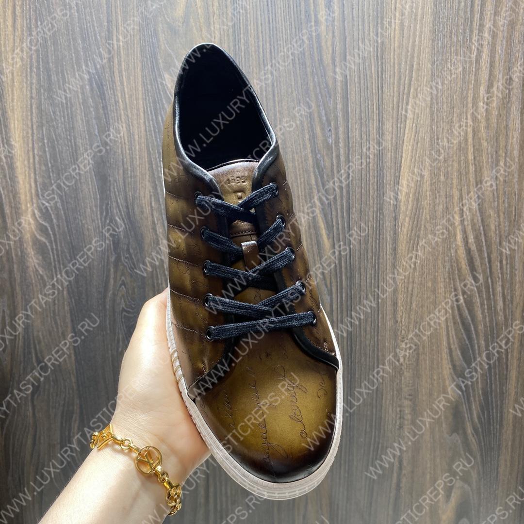BERLUTI SCRITTO SNEAKER BROWN S3402-V1