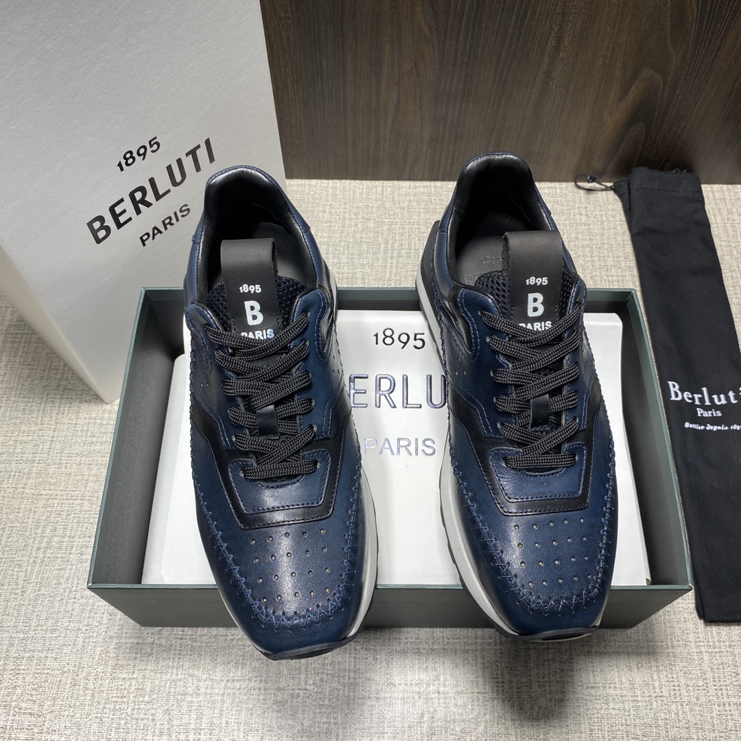 BERLUTI FLY SNEAKERS BLUE S5653