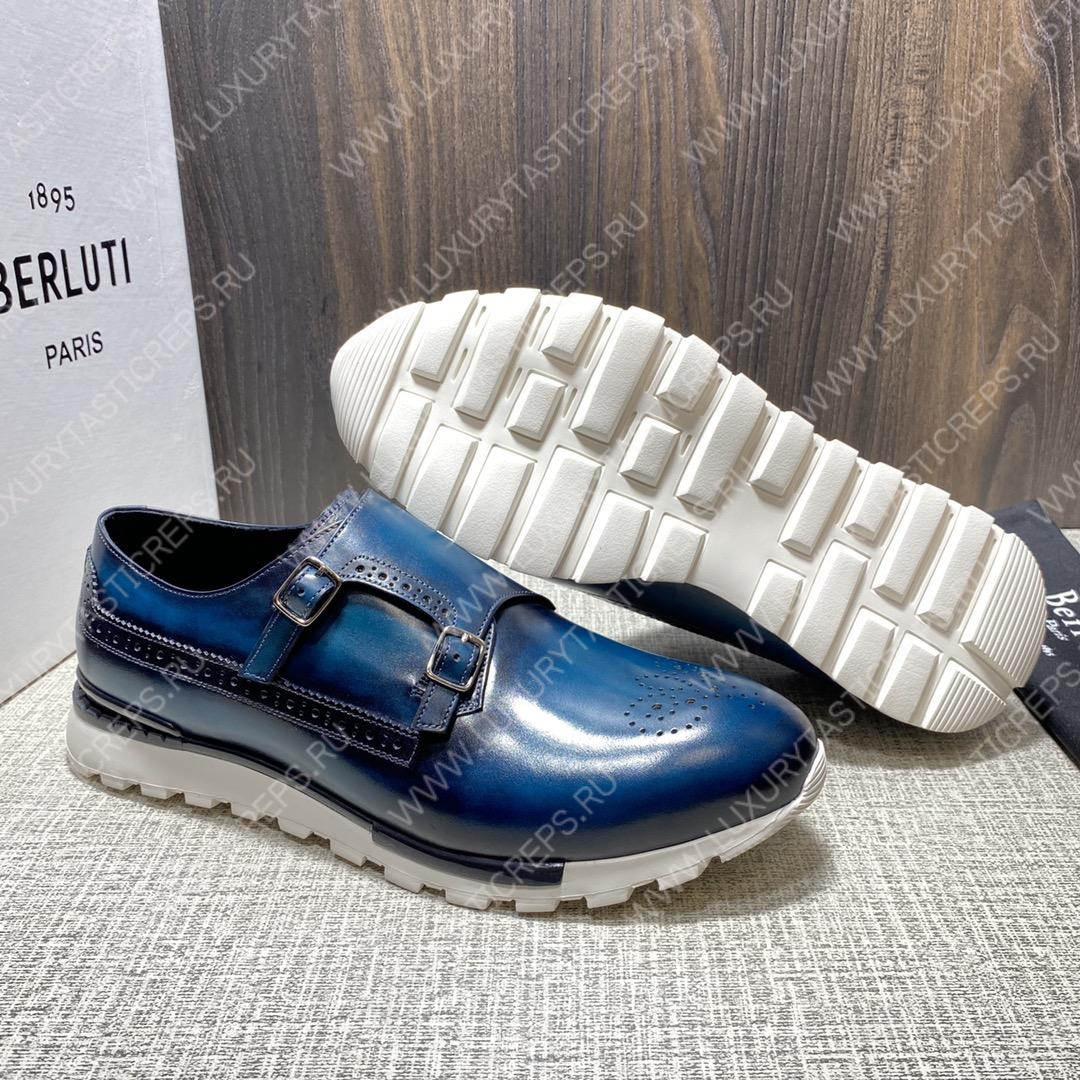 BERLUTI FAST TRACK SNEAKER BLUE S5854