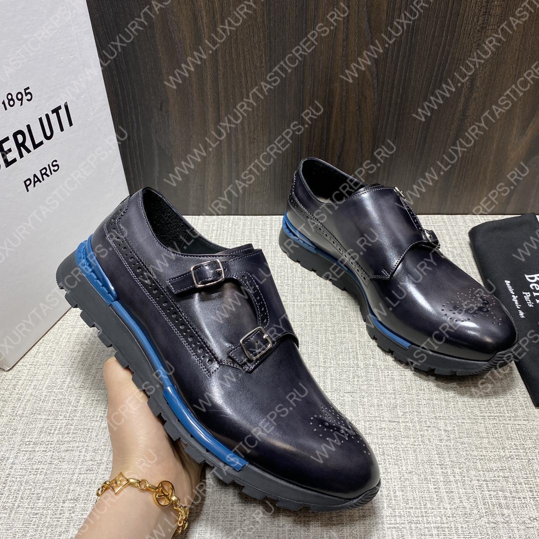 BERLUTI FAST TRACK SNEAKER BLACK GREY S5854