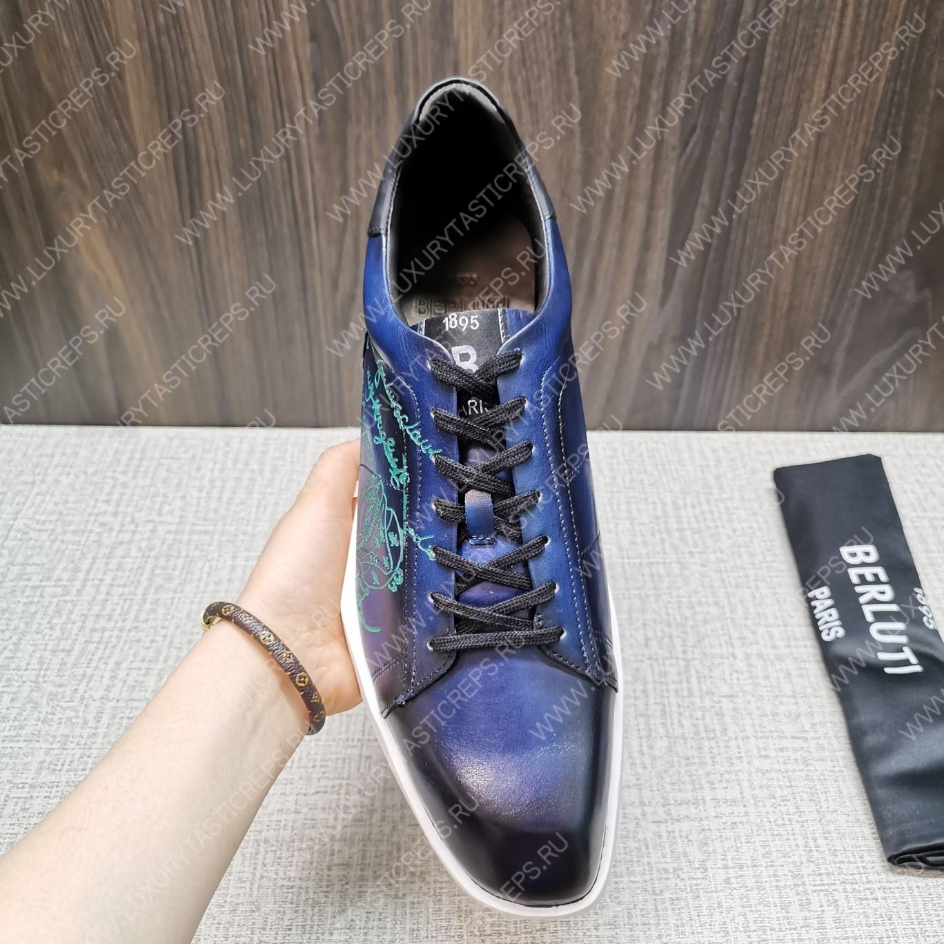 BERLUTI PLAYTIME PATCHWORK SNEAKER DARK AVEIRO S6062-V2