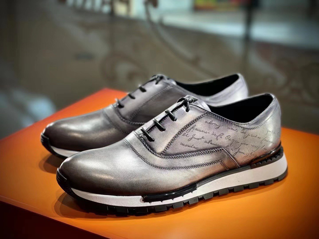 BERLUTI FAST TRACK SNEAKER BLACK GREY S5425-V2