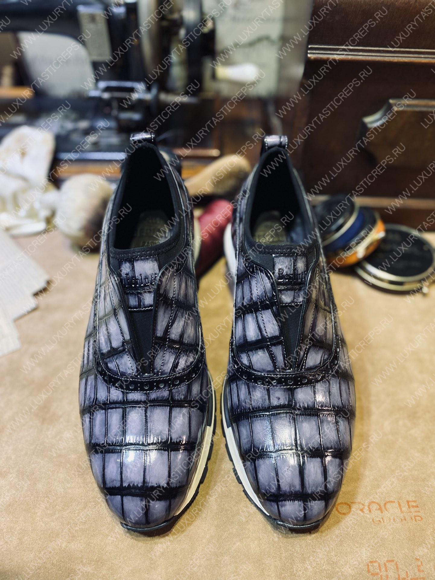 BERLUTI FAST TRACK SNEAKERS GREY S4675-E2