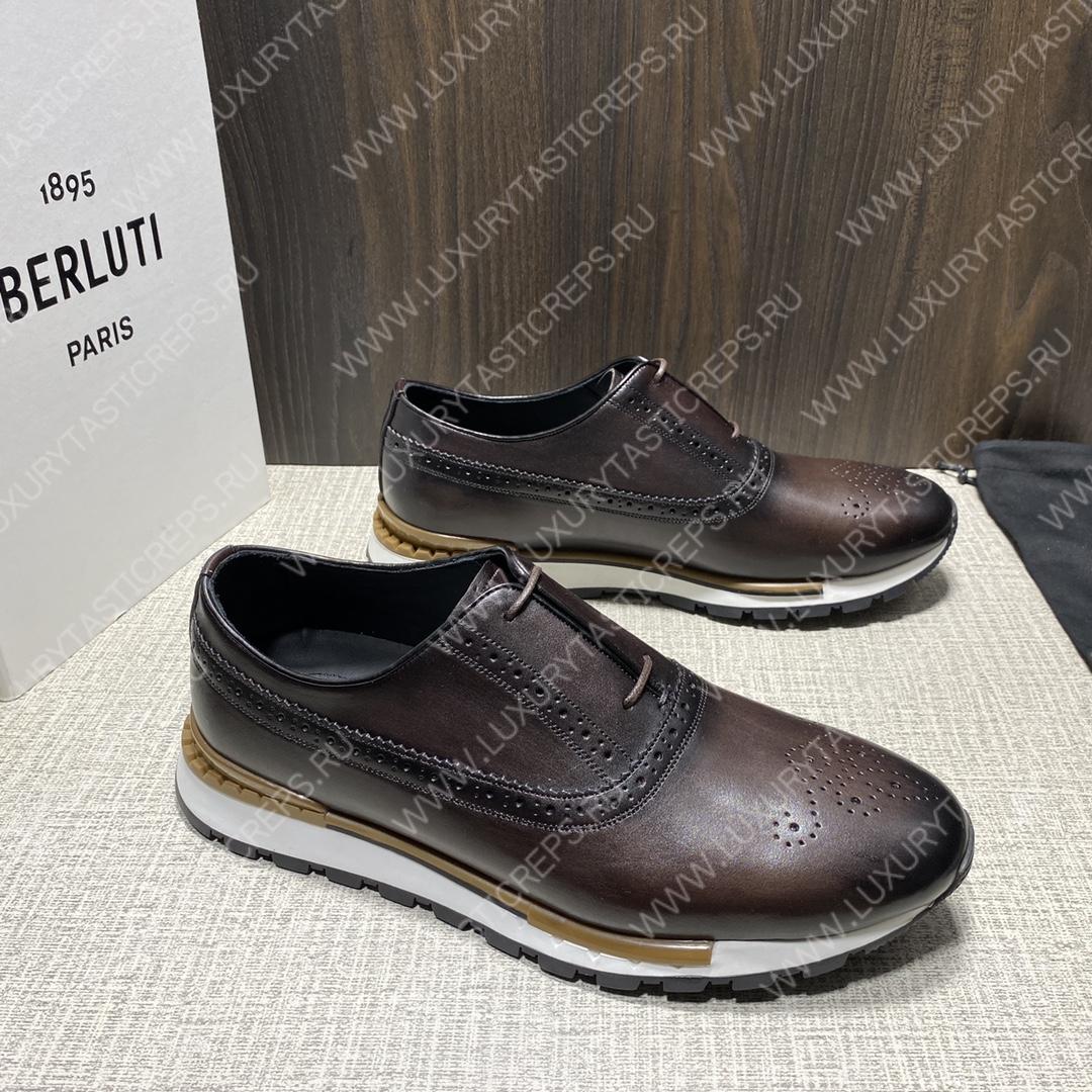 BERLUTI FAST TRACK SNEAKERS BROWN S3873-V1