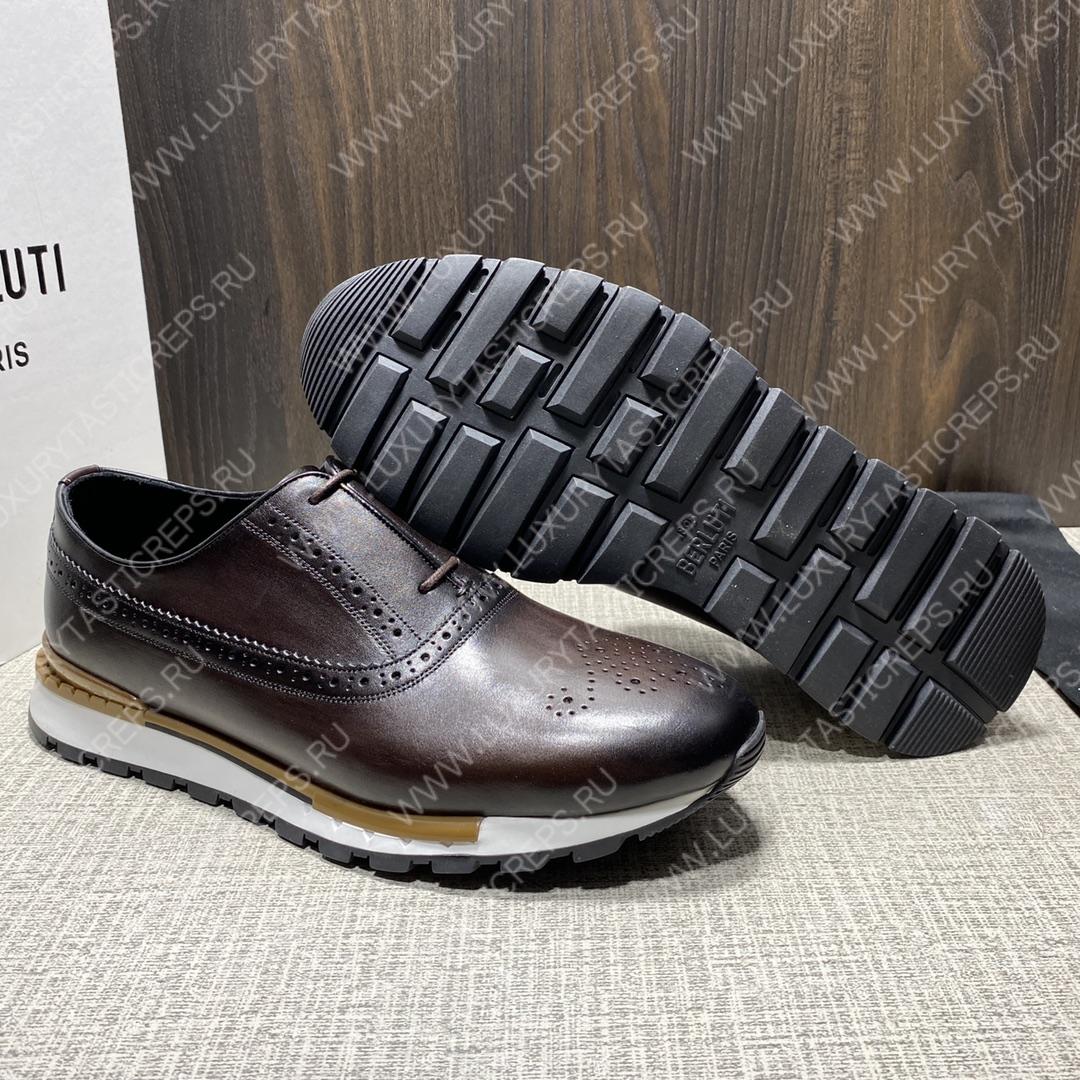 BERLUTI FAST TRACK SNEAKERS BROWN S3873-V1