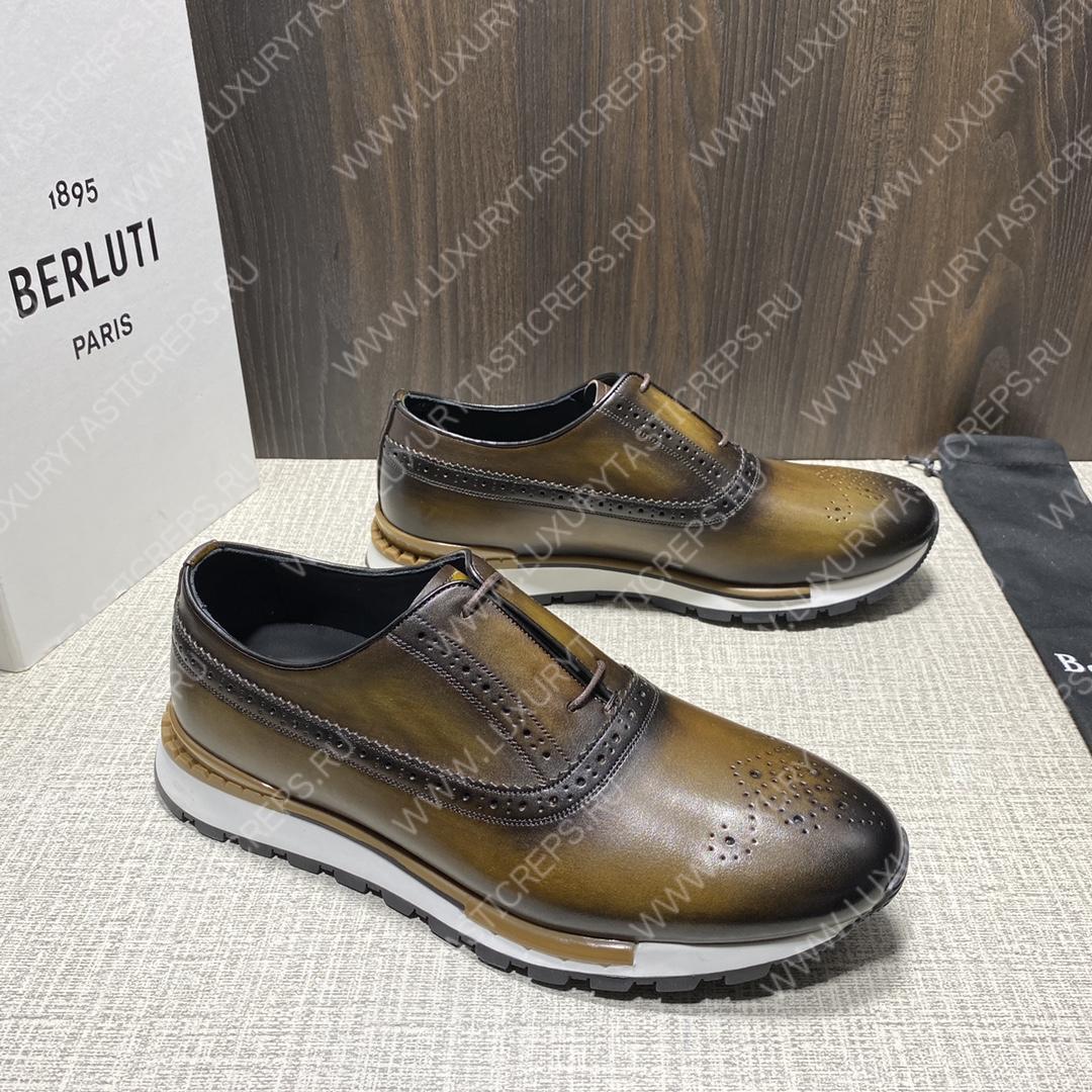 BERLUTI FAST TRACK SNEAKERS BROWN S3873-V1