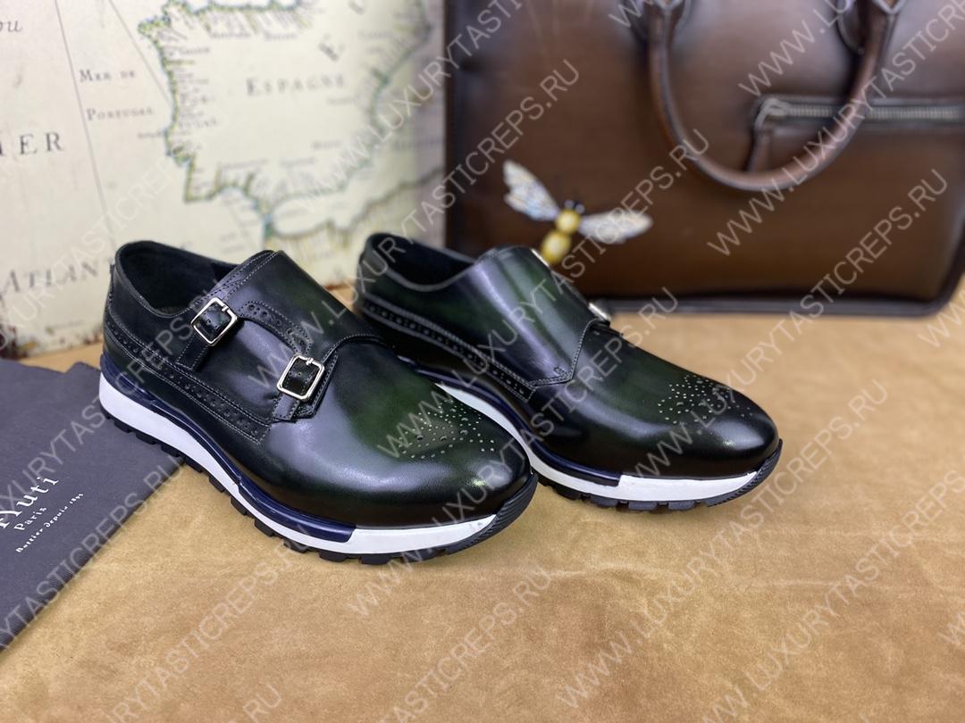 BERLUTI LEATHER SNEAKERS BLACK S5890