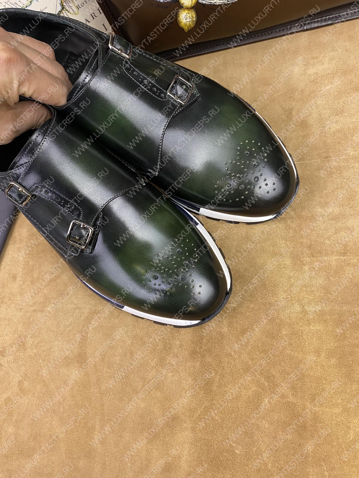BERLUTI LEATHER SNEAKERS BLACK S5890