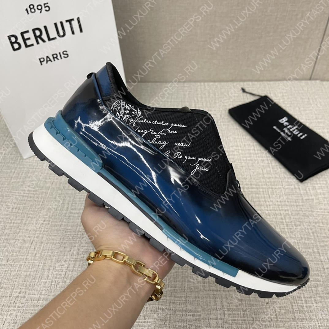 BERLUTI FAST TRACK SNEAKERS BLUE S5541-V2