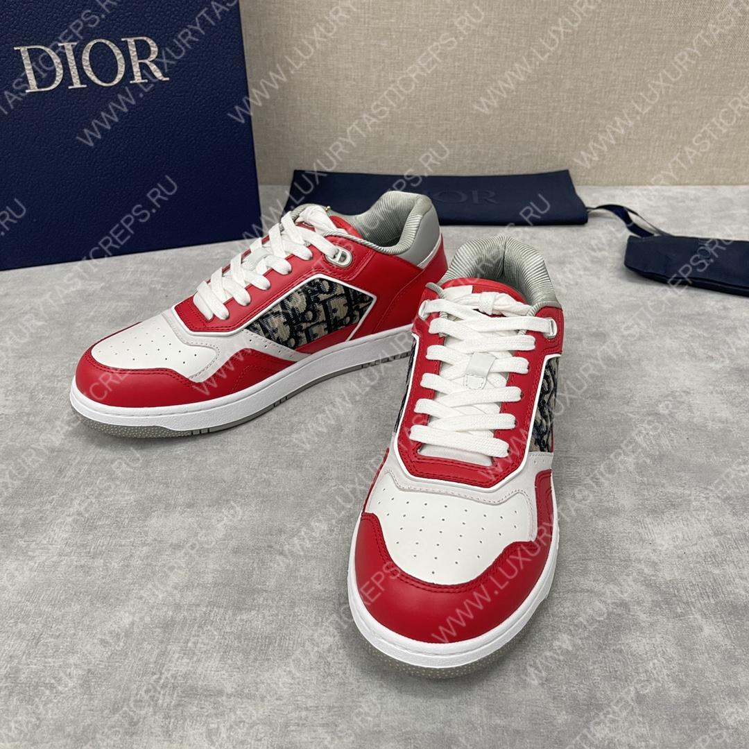 D*or b27 low-top sneaker red and white am1vi327tcch
