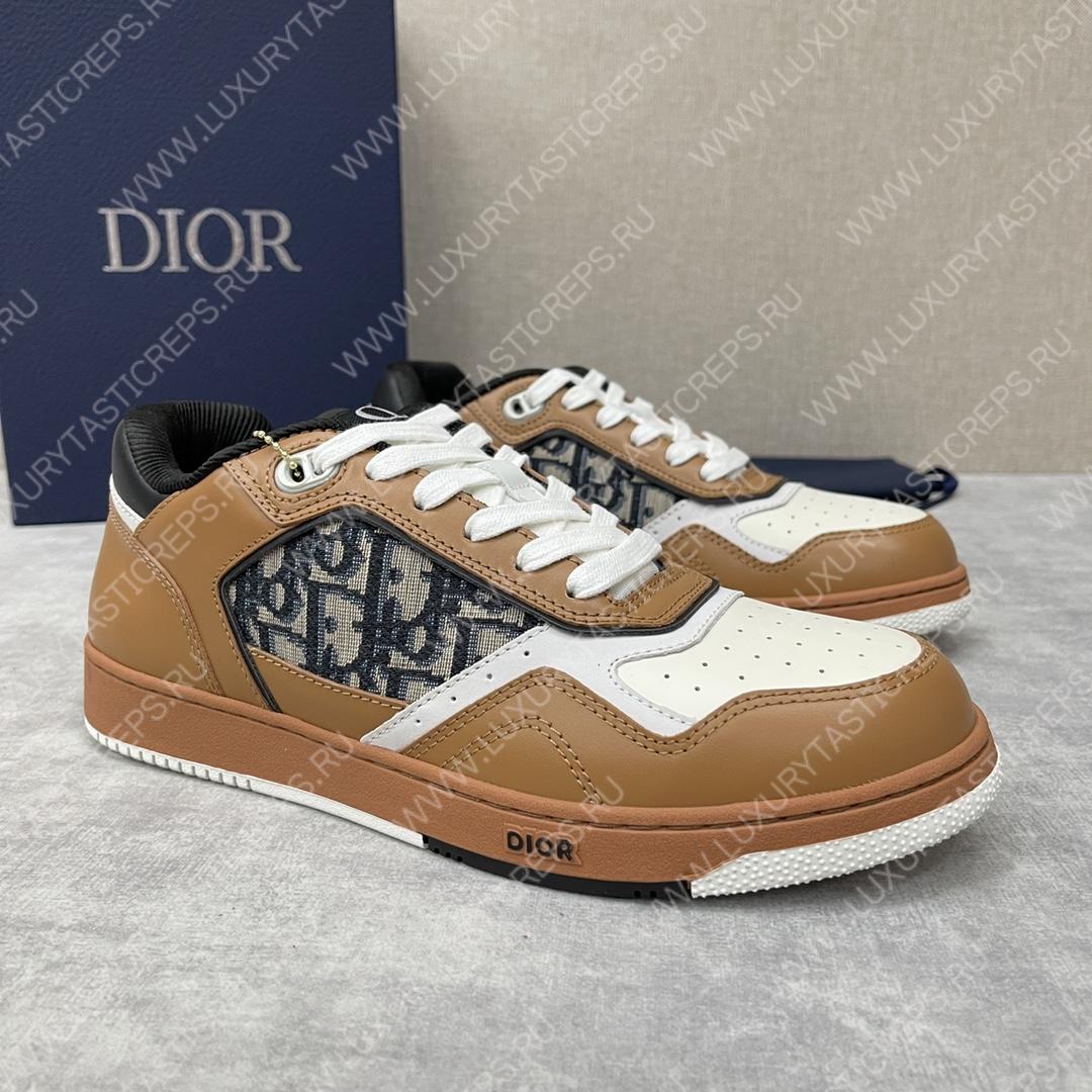 D*or b27 low-top sneaker brown and cream am1vi327tcch