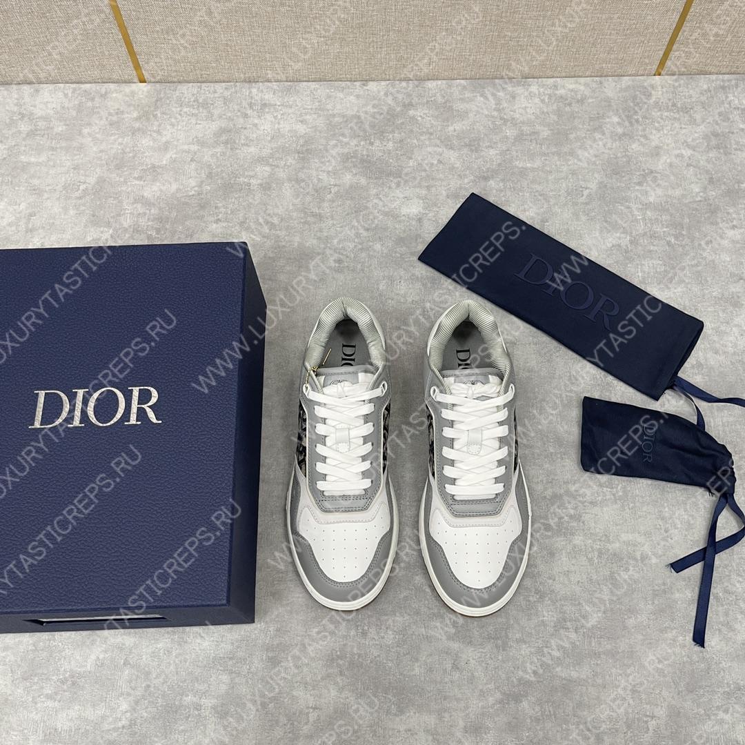 D*or b27 low-top sneaker grey and white am1vi327tcch