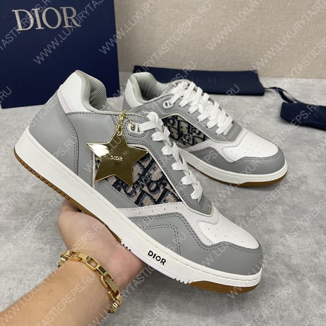 D*or b27 low-top sneaker grey and white am1vi327tcch
