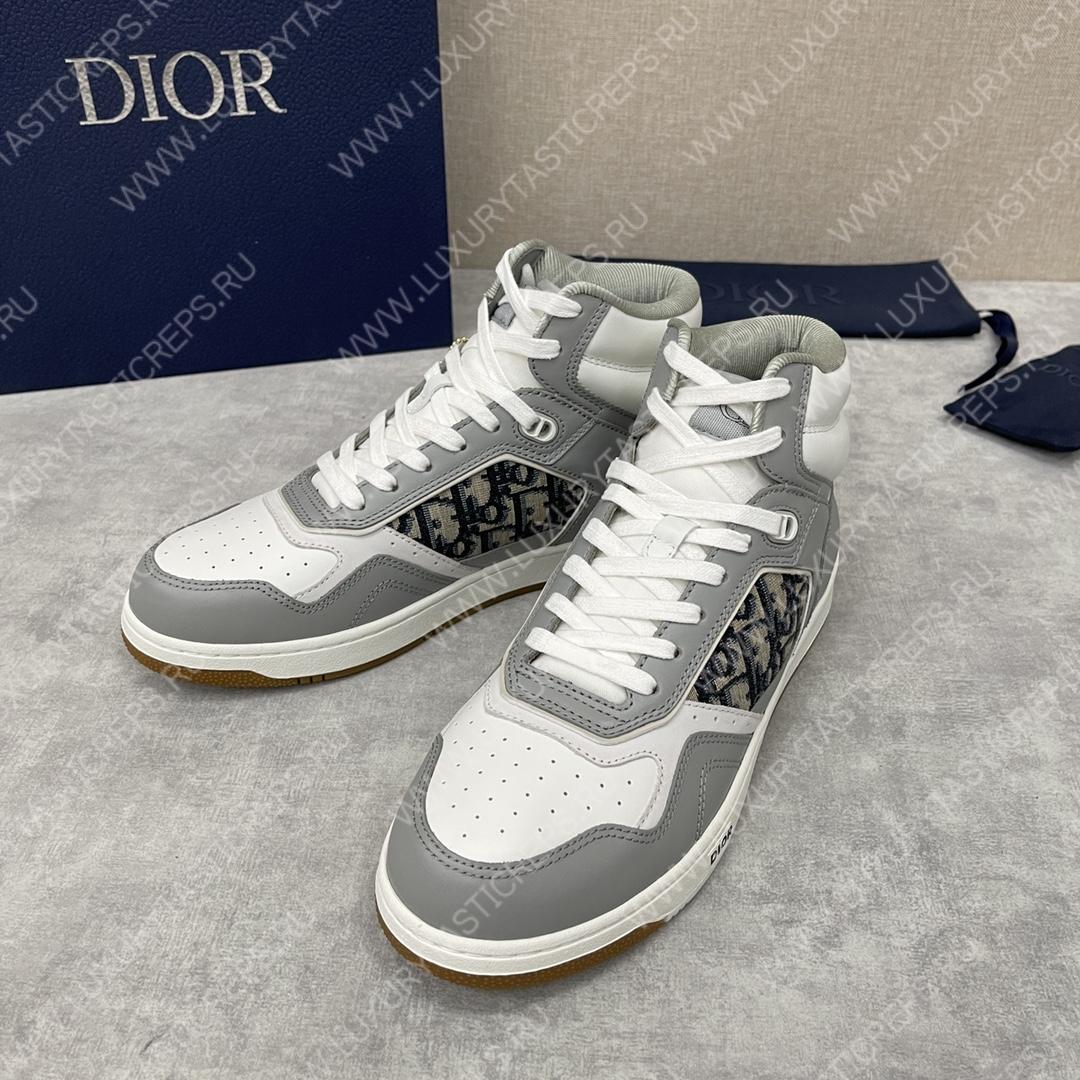 D*or b27 high-top sneaker grey and white am1vi327tcch