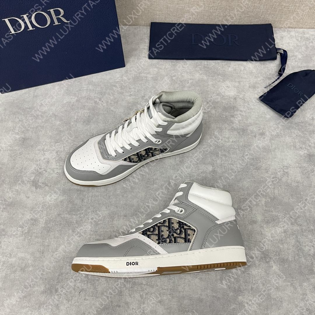 D*or b27 high-top sneaker grey and white am1vi327tcch