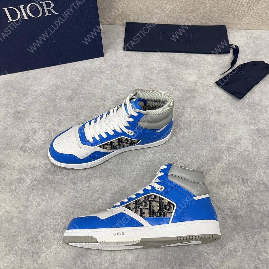 D*or b27 high-top sneaker blue and white am1vi327tcch