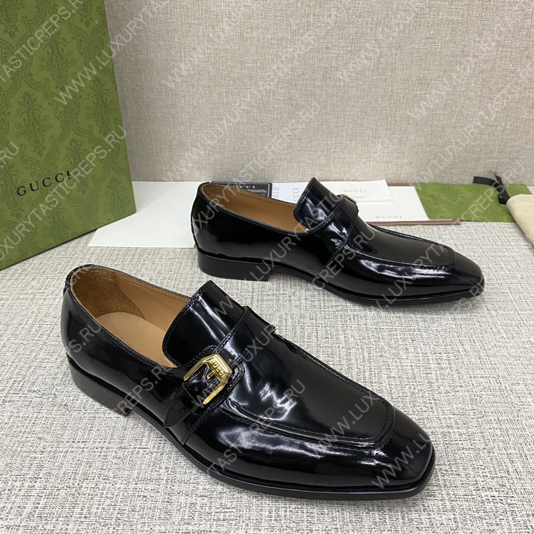 G*u*i signora monk strap shoes black m60173