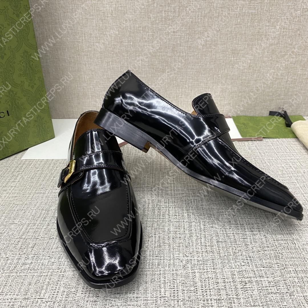 G*u*i signora monk strap shoes black m60173