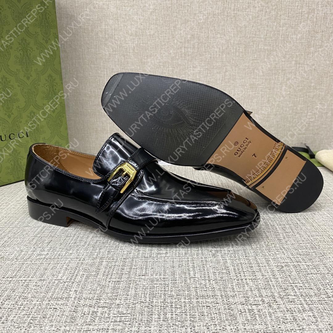 G*u*i signora monk strap shoes black m60173