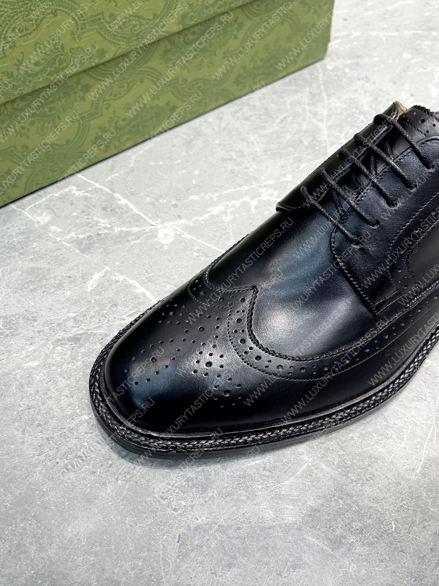 G*u*i men’s lace-up shoe black 723694