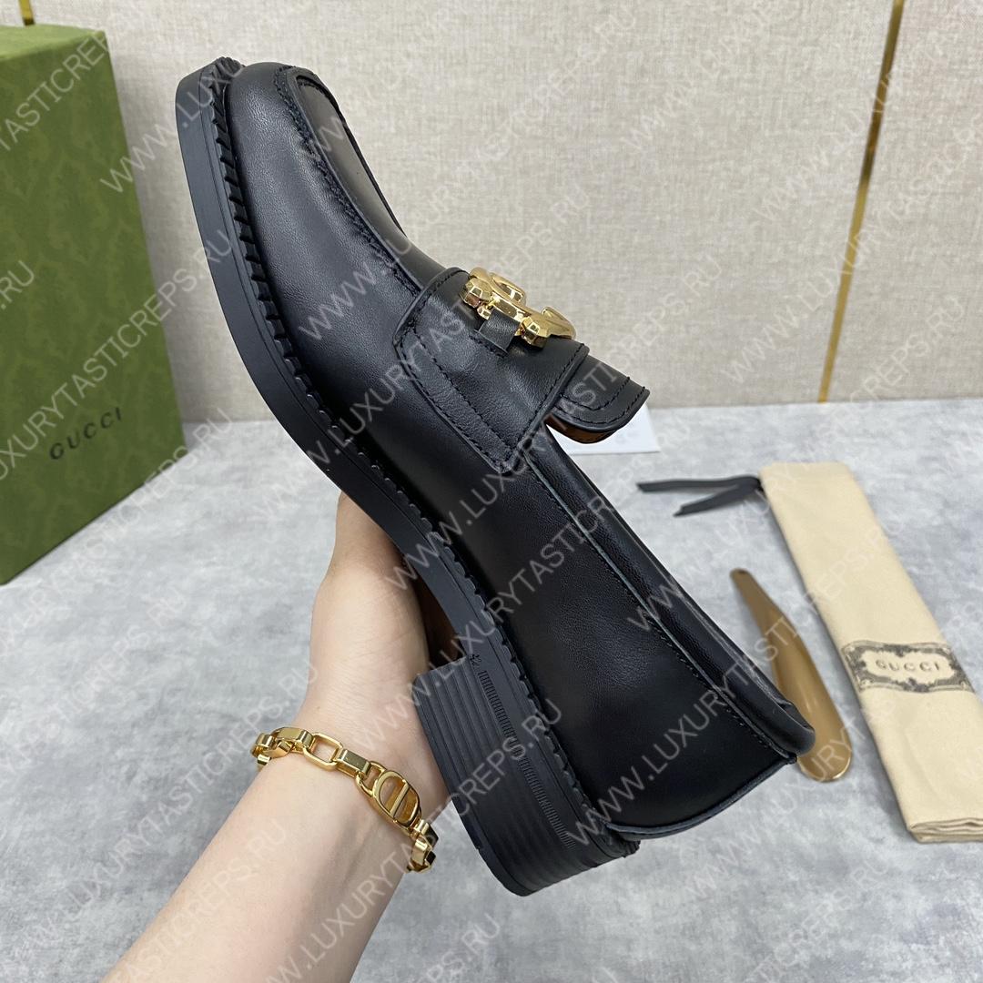 G*u*i loafer with interlocking-g black 701791