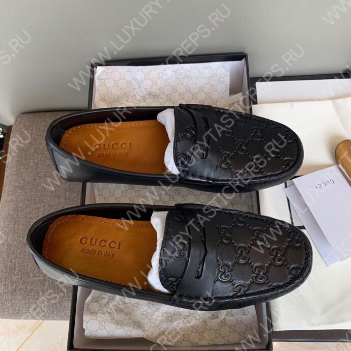 G*u*i men’s 1953 horsebit loafer with g web black 307929