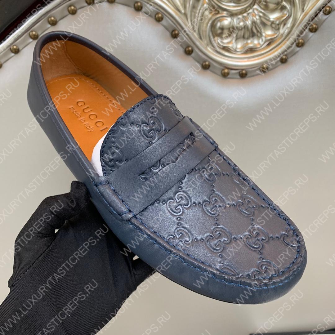 G*u*i men’s 1953 horsebit loaferwith g web dark grey 307929
