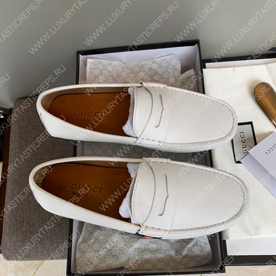 G*u*i men’s 1953 horsebit loafer white 307929