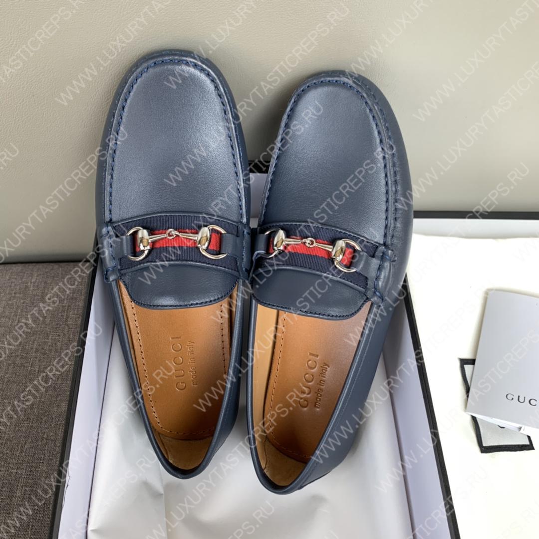 G*u*i men’s 1953 horsebit loafer dark grey 307929