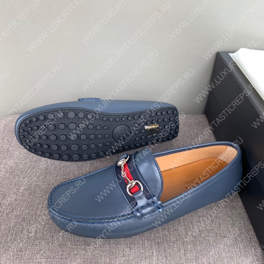G*u*i men’s 1953 horsebit loafer dark grey 307929
