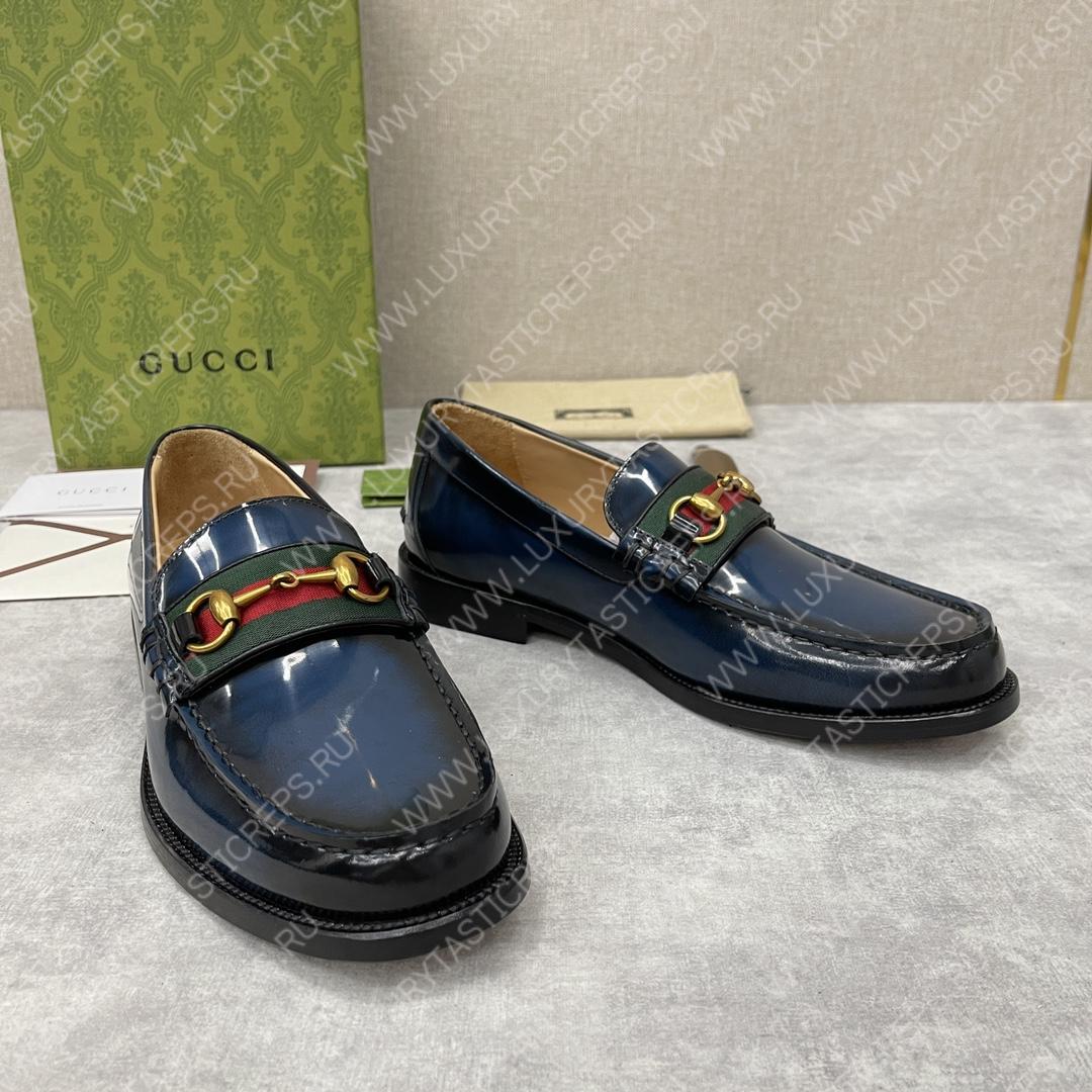 G*u*i loafer with horsebit blue 655579