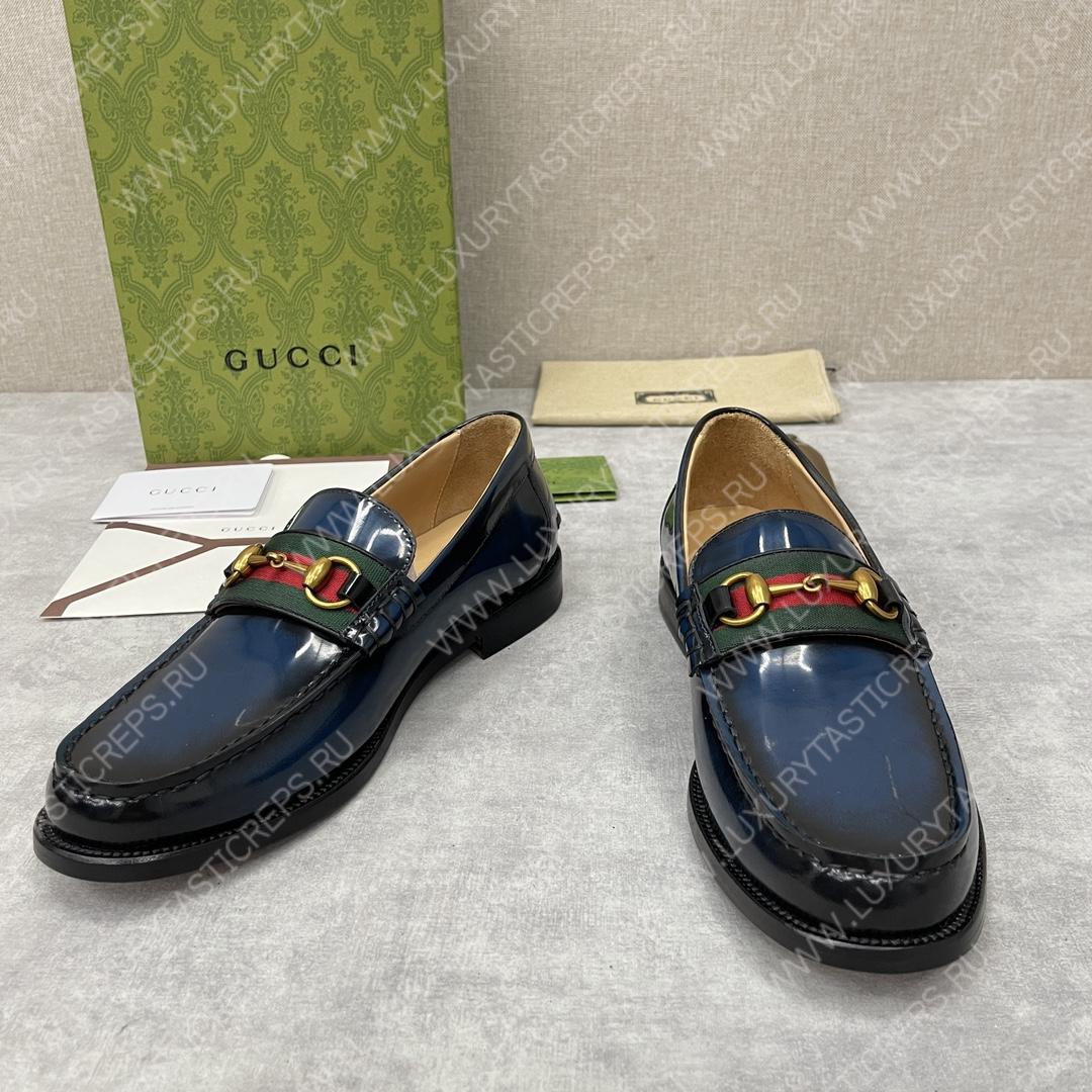 G*u*i loafer with horsebit blue 655579