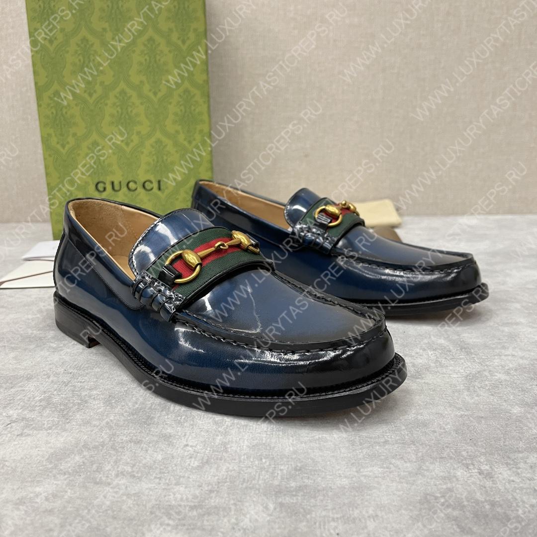 G*u*i loafer with horsebit blue 655579