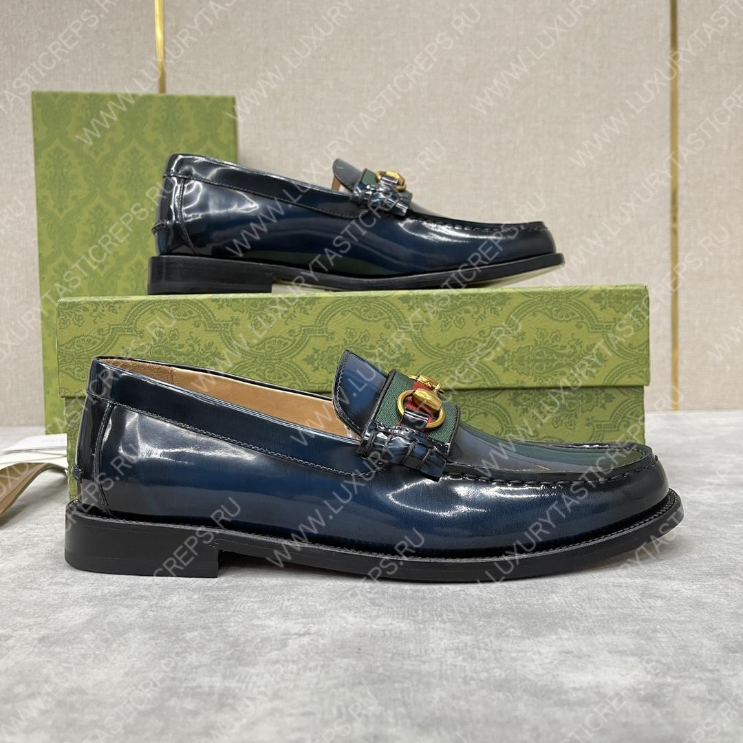 G*u*i loafer with horsebit blue 655579