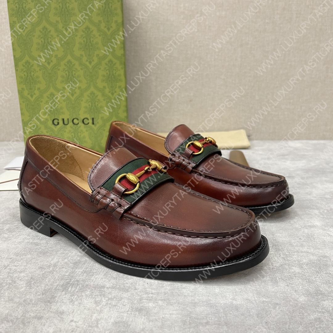 G*u*i loafer with horsebit brown 655579